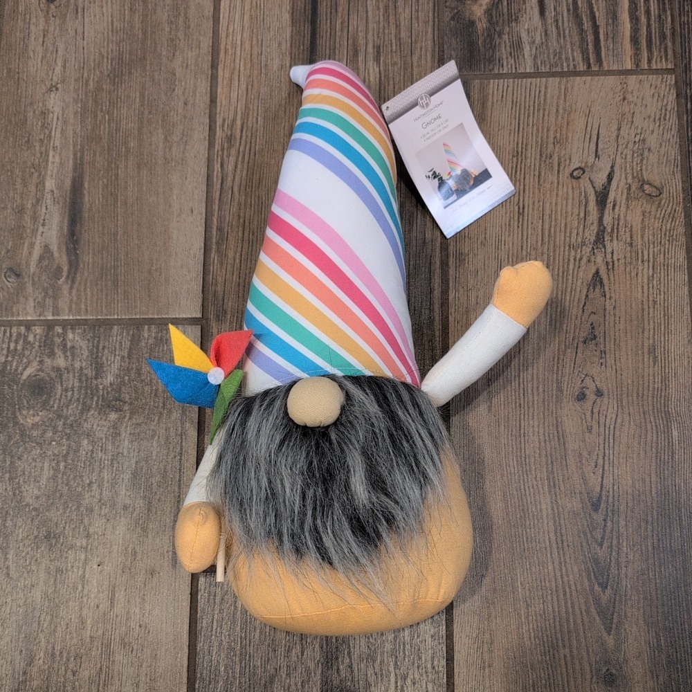 Huntington Home Weighted Plush Gnome 20" Tall Decor New